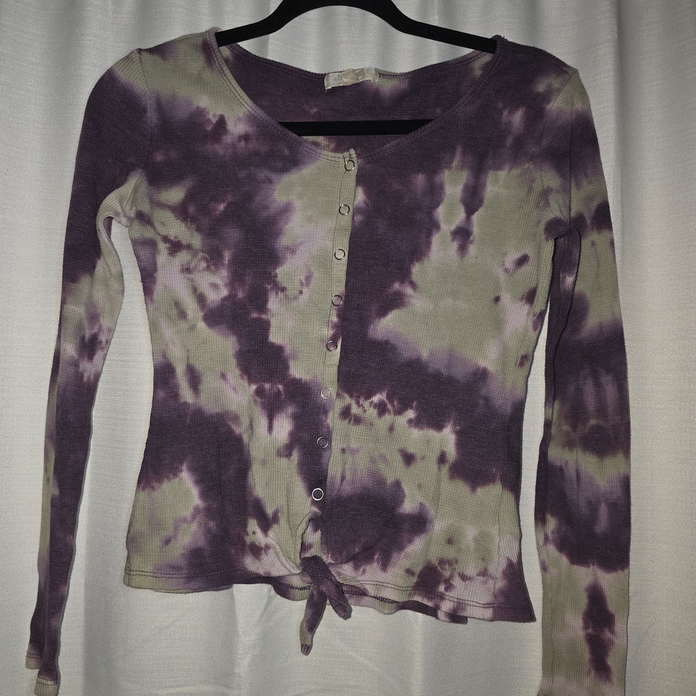 Ultra Flirt Tie-Dye Button Down Shirt